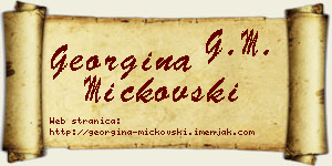 Georgina Mickovski vizit kartica